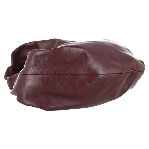 Khaite Medium Olivia Hobo Bag in Burgundy Calfskin Leather - Picture 6 of 8